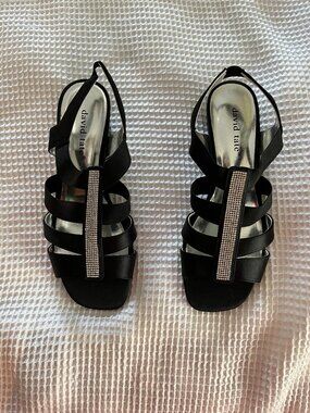 David Tate Women's Event Black Satin (AAS17-701) Sz 7.5W New In Box